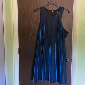 Racerback sapphire cocktail dress